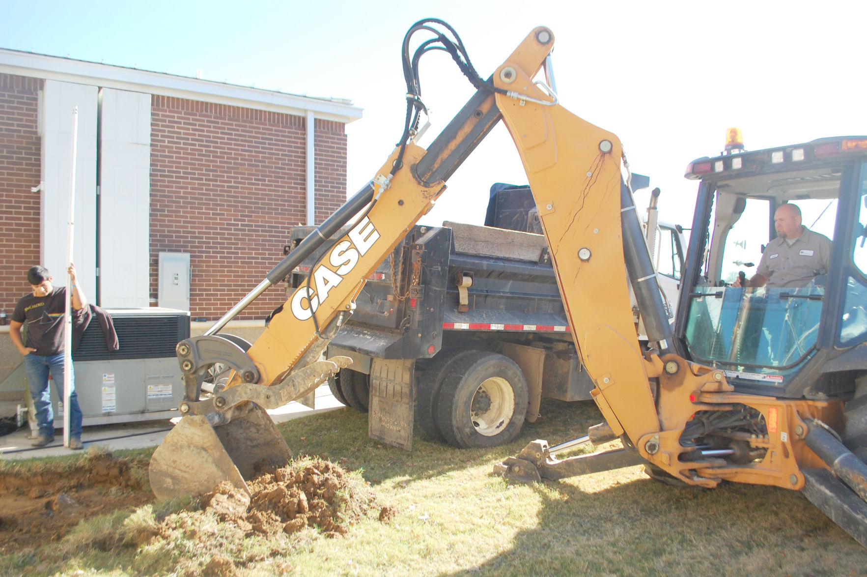 Groundwork for a slab